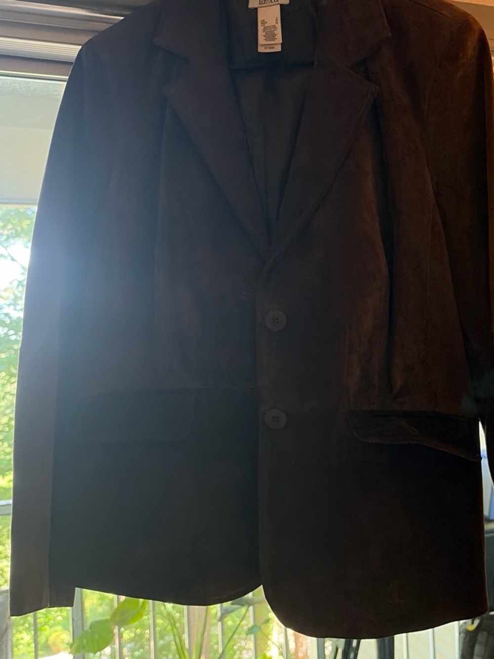 liz & co. Dark Brown Leather Jacket